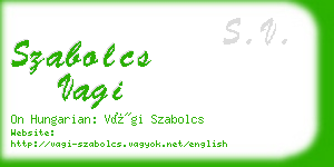 szabolcs vagi business card